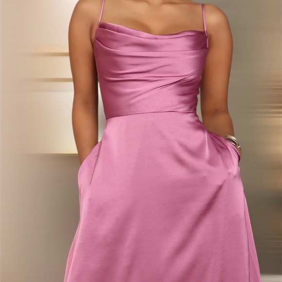 Satin Maxi Prom Dress - Picture 1 of 3